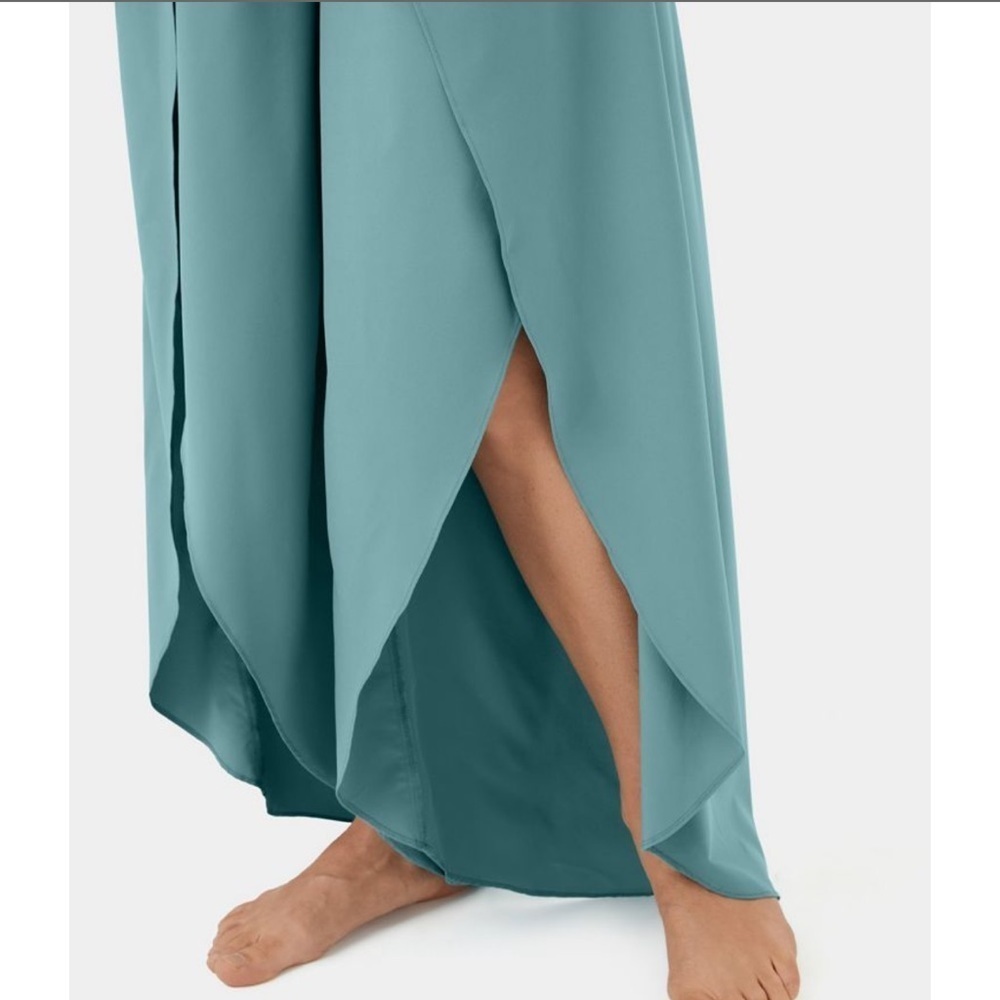 HALARA Breezeful High Waisted Pocket Palazzo Flowy Split Wide Leg Pants - Picture 4 of 7